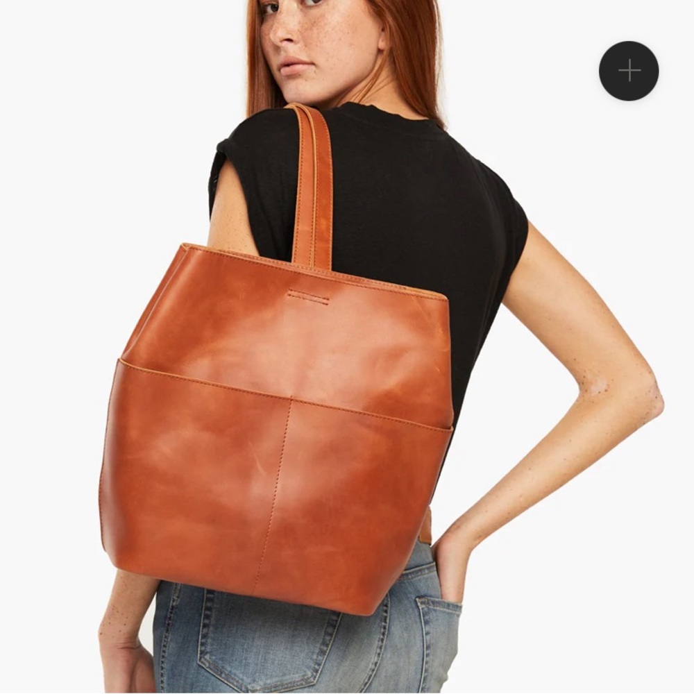 Able Salem Convertible Backpack Brown Leather NWT